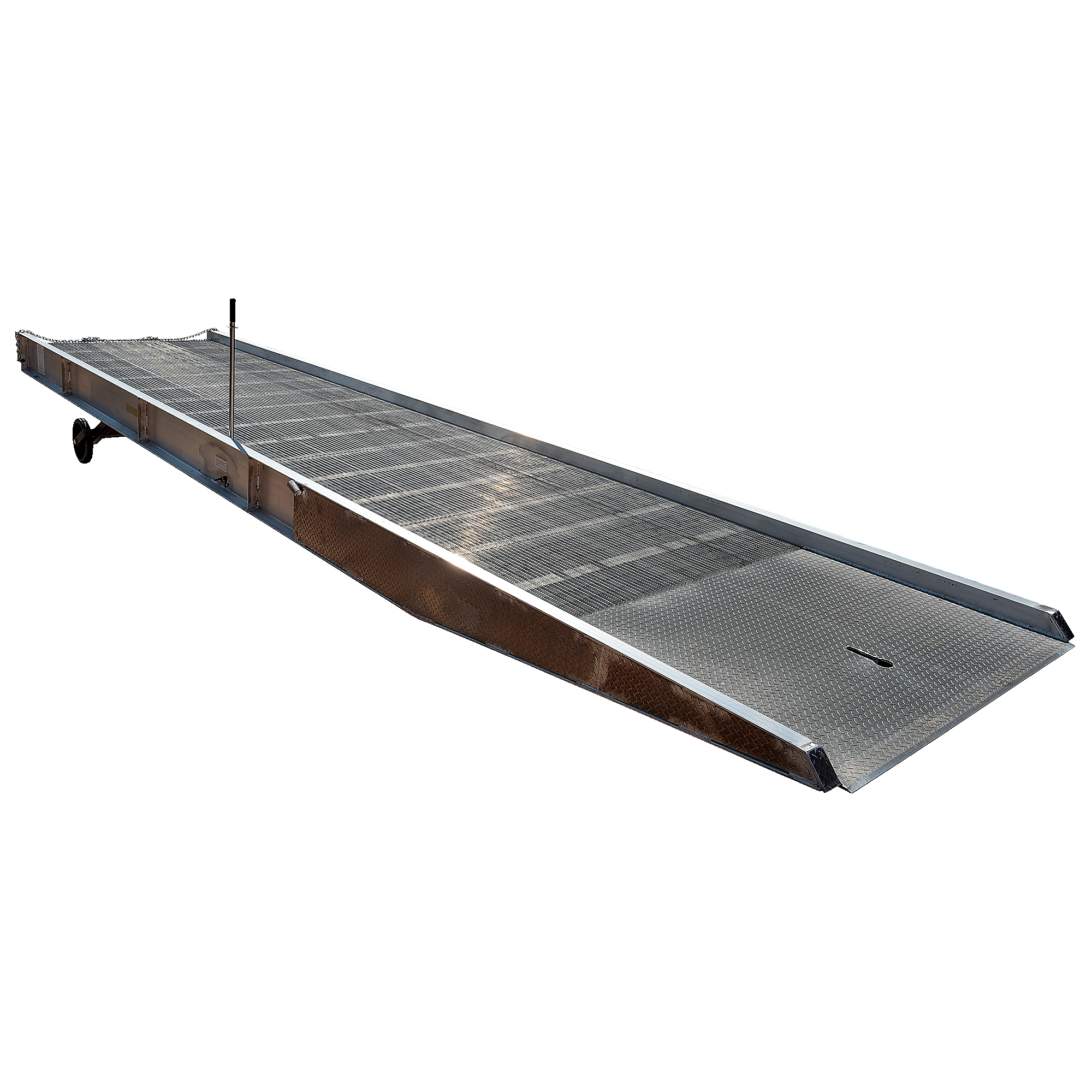 Vestil Aluminum Yard Ramp - 20,000-Lb. Capacity, 30ft. x 84in., Rust-Resistant Grating, Model# AY-208430